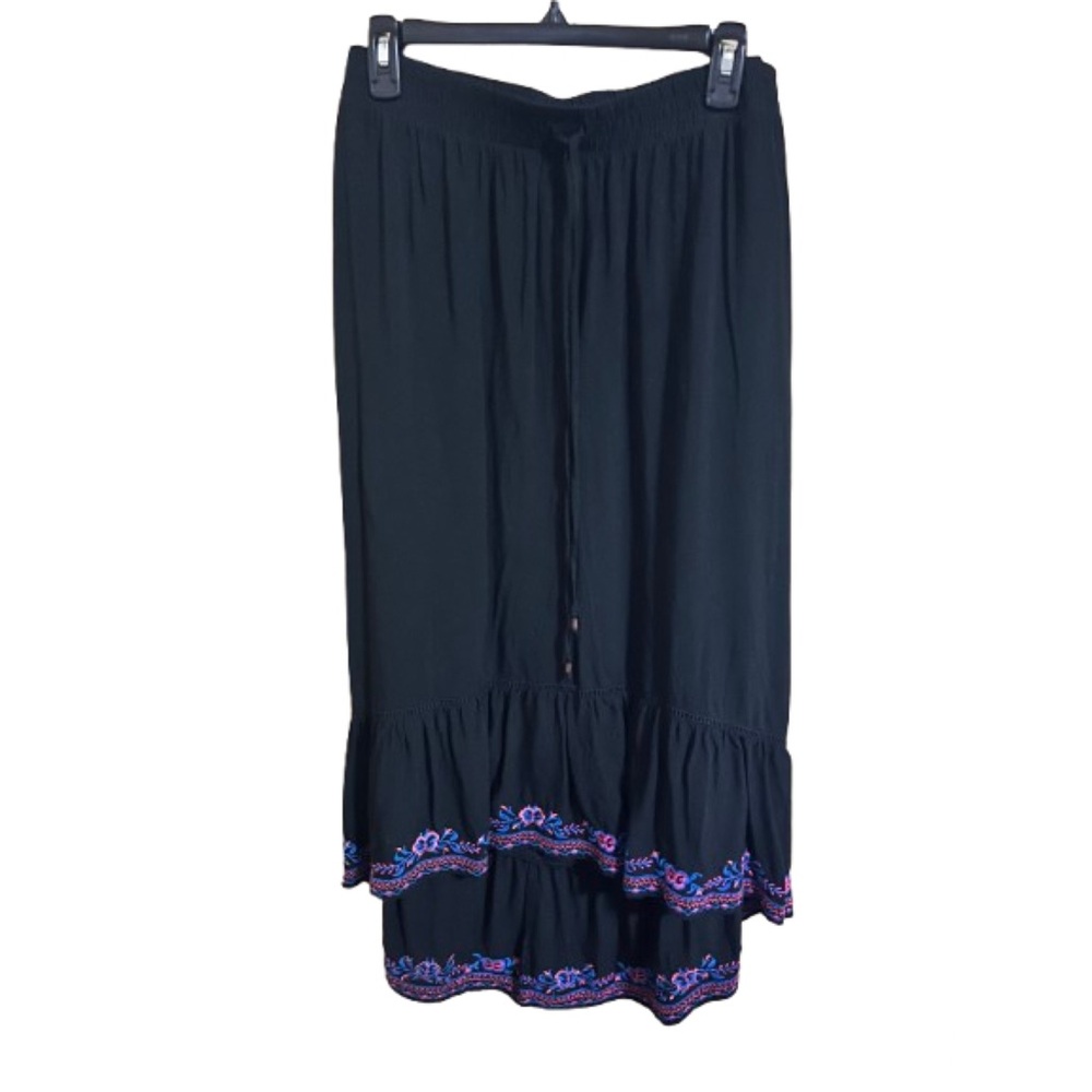 Time and Tru Longline Embroidered Black Skirt Boho Cottagecore XXL(20) Flaws - Picture 10 of 10